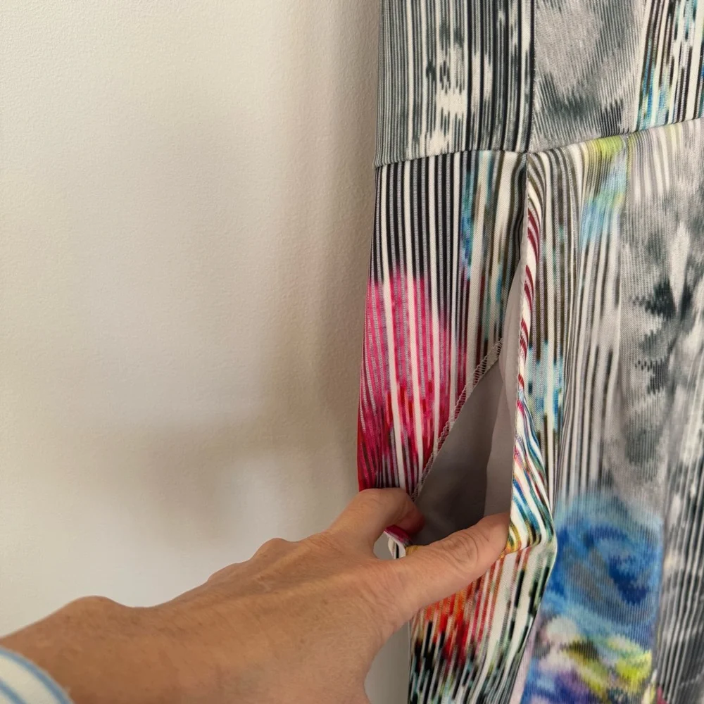 Anthropologie Nanette Lepore Sheath Dress Floral Stripes Artsy Boho Size 6 - Picture 5 of 10